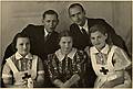 ?, ?, Erna, Otto, ?<br />Late 1930s - Riga, Latvia.