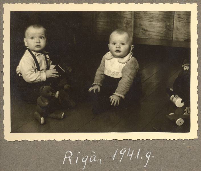 1941 - Riga, Latvia.<br />Egils and his cousin Arnis (mother's brother Otto's son).