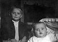 1945 - Oberornau, Bavaria, Germany.<br />Arnis and his youger sister Inara.