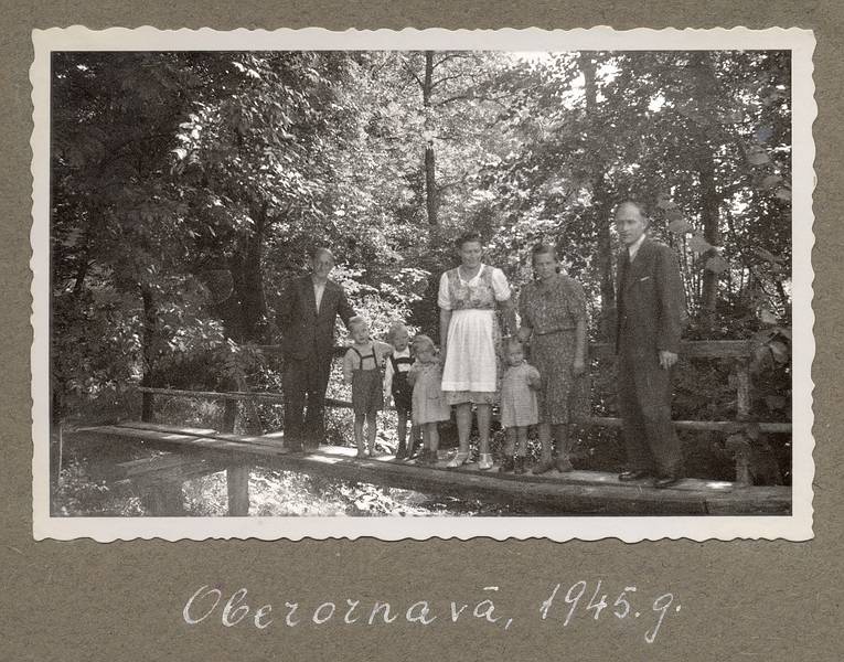 1945 - Oberornau, Bavaria, Germany.<br />Karlis, Egils, Arnis, Baiba, Hilda, Elga, Erna, ?