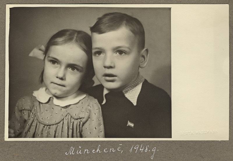1948 - Munich, Bavaria, Germany.<br />Baiba and Egils.