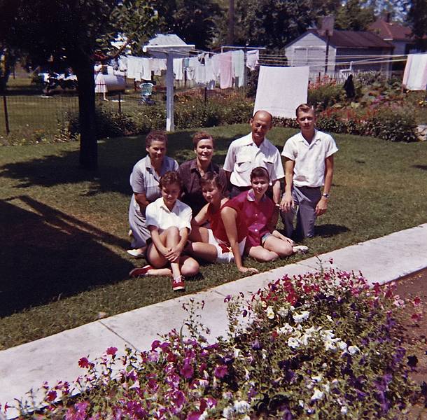 July 1959 - La Crosse, Wisconsin.<br />In back: Erna, mother, father, Arnis.<br />In front: Baiba, Elga, and Inara.