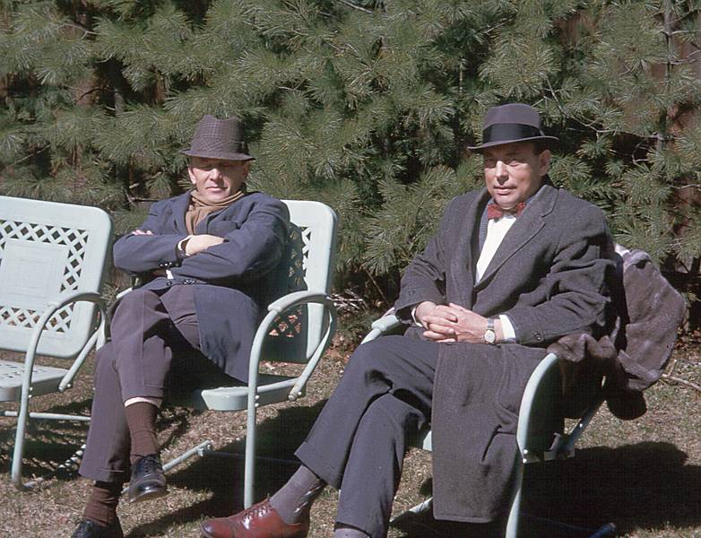 May 1963 - At Alberts and Mirdz's in Manchester by the Sea, MA.<br />Alberts and Eriks in the back yard.