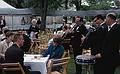 June 1963 - Tufts University, Medford, Massachusetts.<br />Baccalaureate Service and President's Spread.<br />Louise, Bob, and Tina being serenaded.