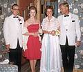 June 1963 - At Madeline's (John's mother's) in Lynn, MA.<br />Egils, Pat, Marilyn and John before the Tufts University senior prom.