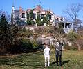 Oct 1963 - Manchester by the Sea.<br />Uldis and Andrejs on front of the old stone house on the Curtis estate.