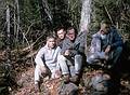 Oct 1963 - Saddleback Mountain, ME.<br />Tracy, ?, Egils, and Benny resting after the hike.