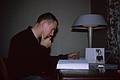 Dec. 10? 1963 - Cambridge, MA.<br />Peter at his desk in our room at the Graduate House at MIT.