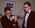 Feb 1964 - At Eriks' and Velta's in Jamaica Plain, Boston, MA.<br />Uldis (Mirdza's son and Helga's brother) and Juris (Velta's son).