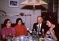 Feb 1964 - At Eriks' and Velta's in Jamaica Plain, Boston, MA.<br />Velta, Helga, Alberts (Mirdza's husband), and Olga (Eriks' sister).
