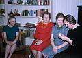 Feb 1964 - At Albert and Mirda's in Manchester by the Sea, MA.<br />Helga's 21st birthday celebration.<br />Herta Varenais, her sister, Mirdza, and Irmgarde.