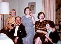 March 1964 - At Erik and Velta's, Jamaica Plain, Boston, MA.<br />Juris' 21st birthday celebration?<br />Edite Malitis, Andrejs Rosits, Velta, Paula, and Mara.