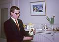 March 1964 - At Erik and Velta's, Jamaica Plain, Boston, MA.<br />Juris at his 21st birthday celebration?
