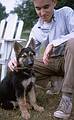 June 1964 - Near Poughkeepsie, NY.<br />Paul Donovan and his German shepherd puppy.