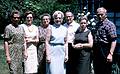 July 1964 - At the Valks' in Rochester, NY. <br />Valia Podnieks, Velta, Millie Valks, Edite and Romans Malitis, Mirdza and Alberts.
