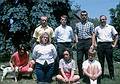 July 1964 - At the Valks' in Rochester, NY.<br />Helga, Lilian Valks, Baiba, Edite Malitis, and standing, NU, Uldis, Juris, Egils.