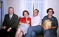 Aug 1964 - At Albert and Mirdza's in Manchester by the Sea, MA.<br />Ernests Kreismanis, mother, Eriks and Velta.