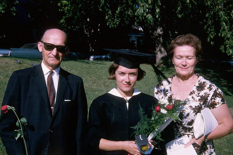 June 1965 - Tufts University, Medford, MA.<br />Baiba's and Juris' graduation.<br />Father, Baiba, mother.