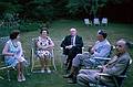 June 1965 - At Alberts and Mirdza's in Manchester by the Sea, MA.<br />Velta, mother,Karlis Aprans, ?, and Andrejs Rositis.