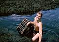 July 1965 - Manchester by the Sea, MA.<br />Uldis retrieving his lobster trap.