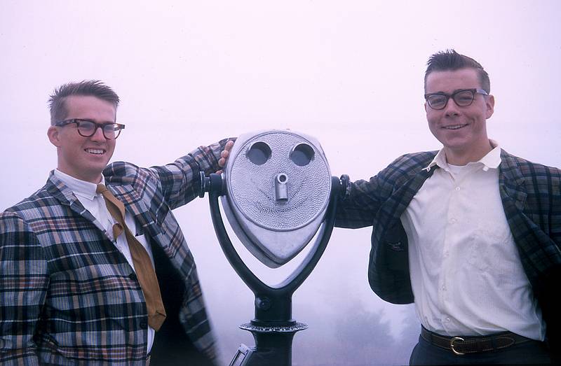 Aug 1965 - Atop Mt. Greylock, MA.<br />Uldis and Juris.