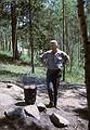 Aug 22, 1965 - Rocky Mountains, Colorado.<br />Bob's father cooking hamburgers.