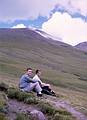 Aug 24, 1965 - Rocky Mountain National Park, Colorado.<br />Frank and Bob resting along the Continental Divide.