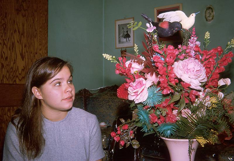 Aug 28, 1965 - At the Kutynas in Chicago, Illinois.<br />Toni, Frank's sister.