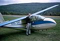 Sept 9, 1965 - Wurtsboro, NY.<br />Egils next to a Schweizer 2-22 glider after a successful return.