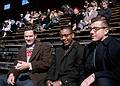Nov 1965 - University of Pennsylvania, Philadelphia, Pennsylvania.<br />John Palchefski and Willie Cook, two of my Bell Labs colleagues,<br />and Juris at a college football game.