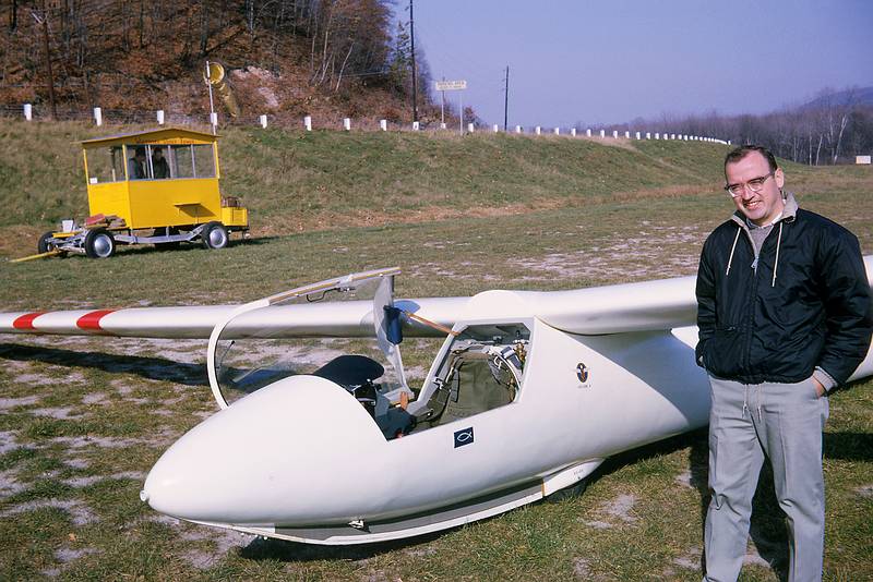 Nov 1965 - Wurtsboro, NY.<br />Egils and a high-performance sailplane.
