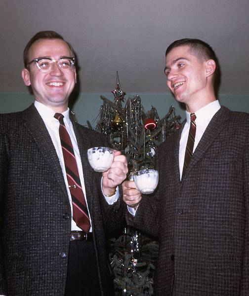 Dec 24, 1965 - At parents home, Boxford, MA.<br />Egils and Frank.