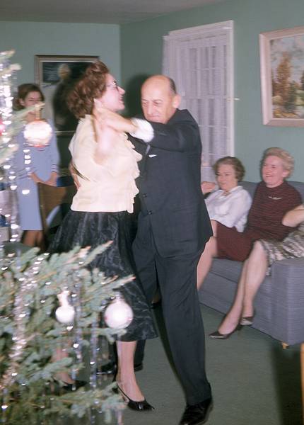 Dec 31, 1965 - At parents home in Boxford, MA.<br />Velta and father dancing up a storm.