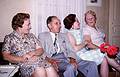 May 29, 1966 - At Alberts and Mirdza's in Manchester by the Sea, MA.<br />Uldis graduation (from Boston University) party.<br />Mother, Andrejs. Rosits, Velta, ?.