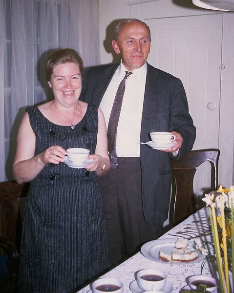 May 29, 1966 - At Alberts and Mirdza's in Manchester by the Sea, MA.<br />Uldis graduation (from Boston University) party.<br />The proud parents Mirdza and Alberts.