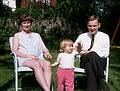 May 30, 1966 - At John and Marilyn's near New Haven, Connecticut.<br />Marilyn, Maureen, and John.