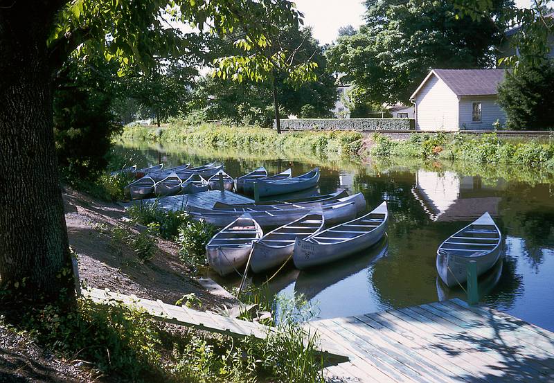 July 16, 1966 - Murray Hill Canoe Club trip on Delaware Canal and River.<br />Starting point.