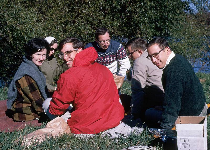 Oct 1966 - Princeton University, Princeton, NJ.<br />Bob Gable's girlfriend, Sue Davis, Bob Gable, Jim Davis, Peter Franaszek, and Jack Davis.