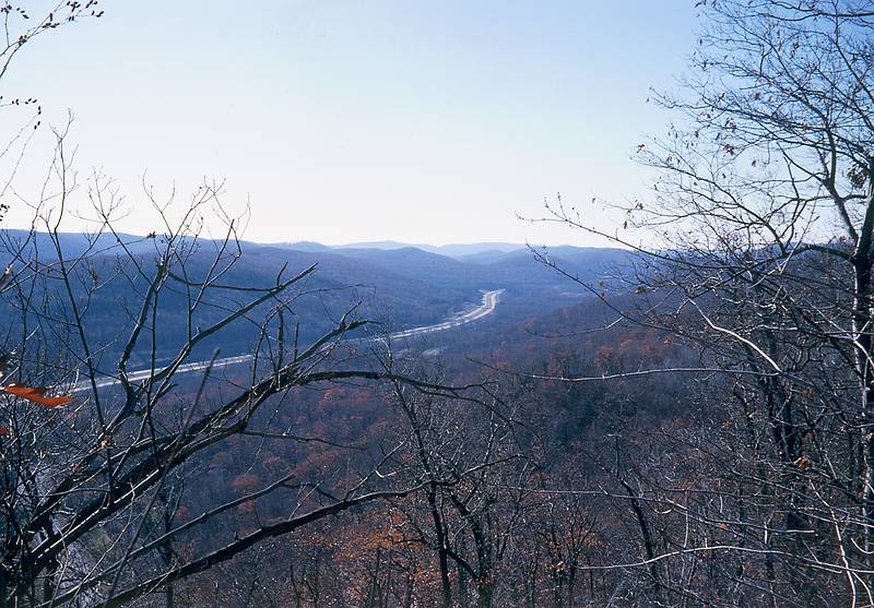 Nov 1966 - Appalachian Trail in NY.<br />Fall scenery along the New York Throughway.