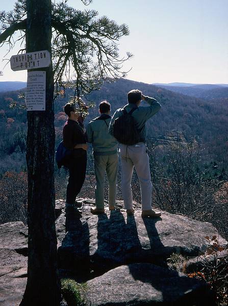 Nov 1966 - Appalachian Trail in NY.<br />Gerd Prinz, Jack, and Jim looking out from "Inspiration Point".