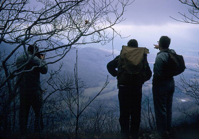 Dec 1966 - Mt. Greylock, MA.<br />Jack, Gerd, and Jim taking one last look at the valley.