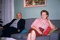 Dec 24, 1966 - At parents' home in Boxford, MA.<br />Father and mother on the living room couch.
