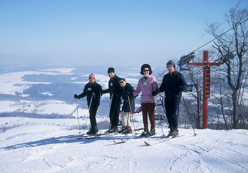 Feb 22, 1967 - Elk Mountain, Pennsylvania.<br />Jack, Rich, Billy, Barbara, and Jiggs.