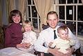 April 14, 1967 - At John and Marilyn's near New Haven, Connecticut.<br />Marilyn, Maureen, John, and John Jr.