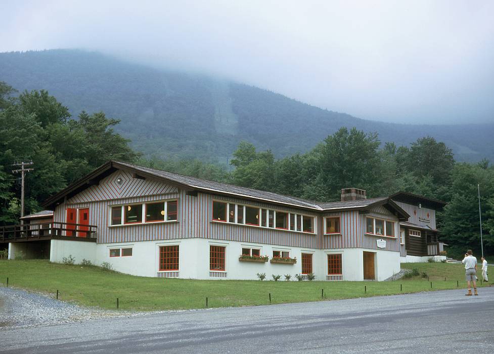 July 1967 - Hike up Mt. Mansfield, Vermont.<br />Mt. Mansfield ski area base lodge.