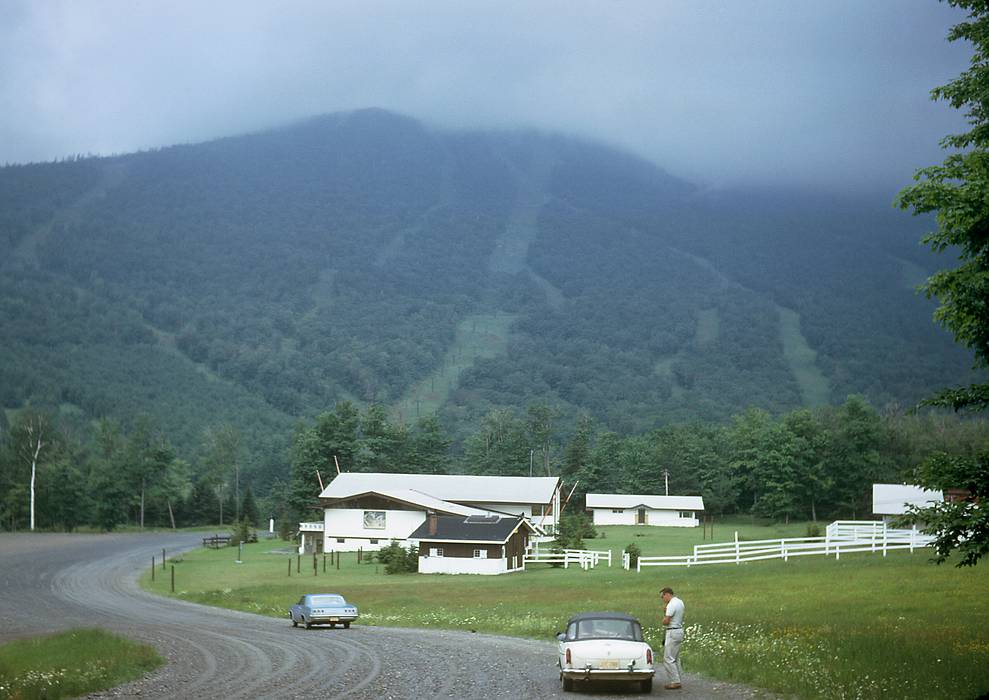 July 1967 - Hike up Mt. Mansfield, Vermont.<br />Spruce Peak lodge and Mt. Mansfield trails.