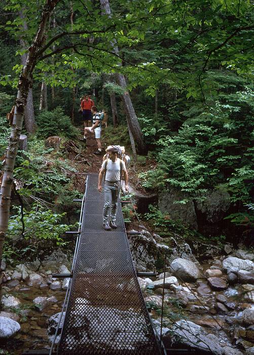 Aug 1967 - Hike up Mt. Marcy in the Adirondacks, NY.<br />Dan on the bridge.