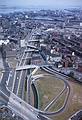 Sep 1967 - Boston, Massachusetts.<br />Mass. Turnpike extension looking east from atop the Prudential Center.