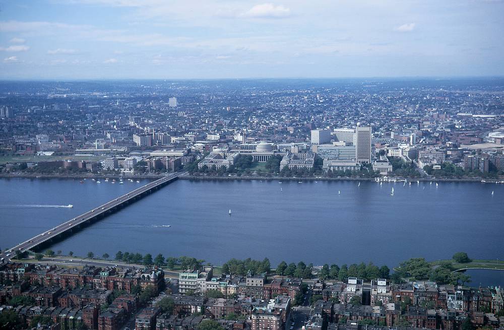 Sep 1967 - Boston, Massachusetts.<br />MIT from atop the Prudential Center.