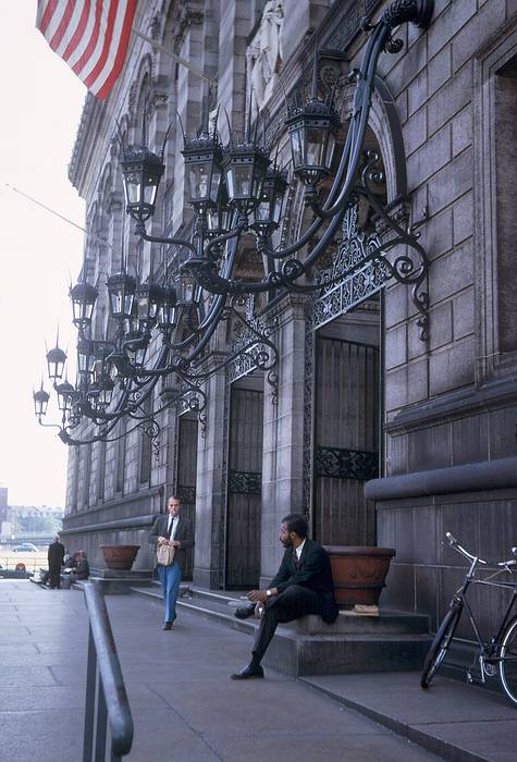 Sep 1967 - Boston, Massachusetts.<br />Facade of the Boston Public Library.
